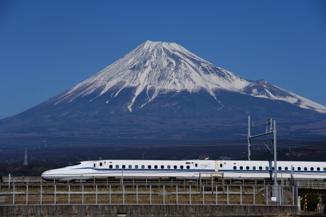 新幹線と富士山