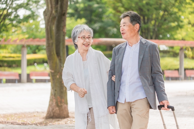 夫婦が仲良く旅行